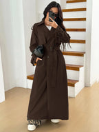 Women's Oversized Trench Coat with Belt