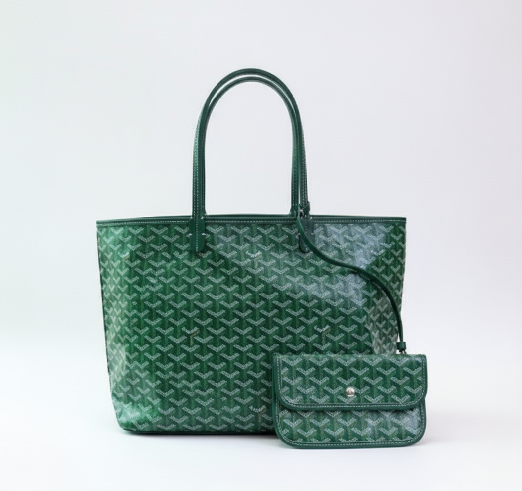 Women's Patterned Tote Bag with Matching Pouch – Large Shopper Bag