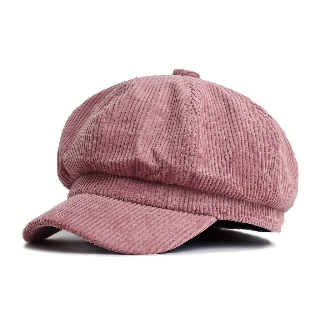 Corduroy Newsboy Cap – Women's Baker Boy Hat