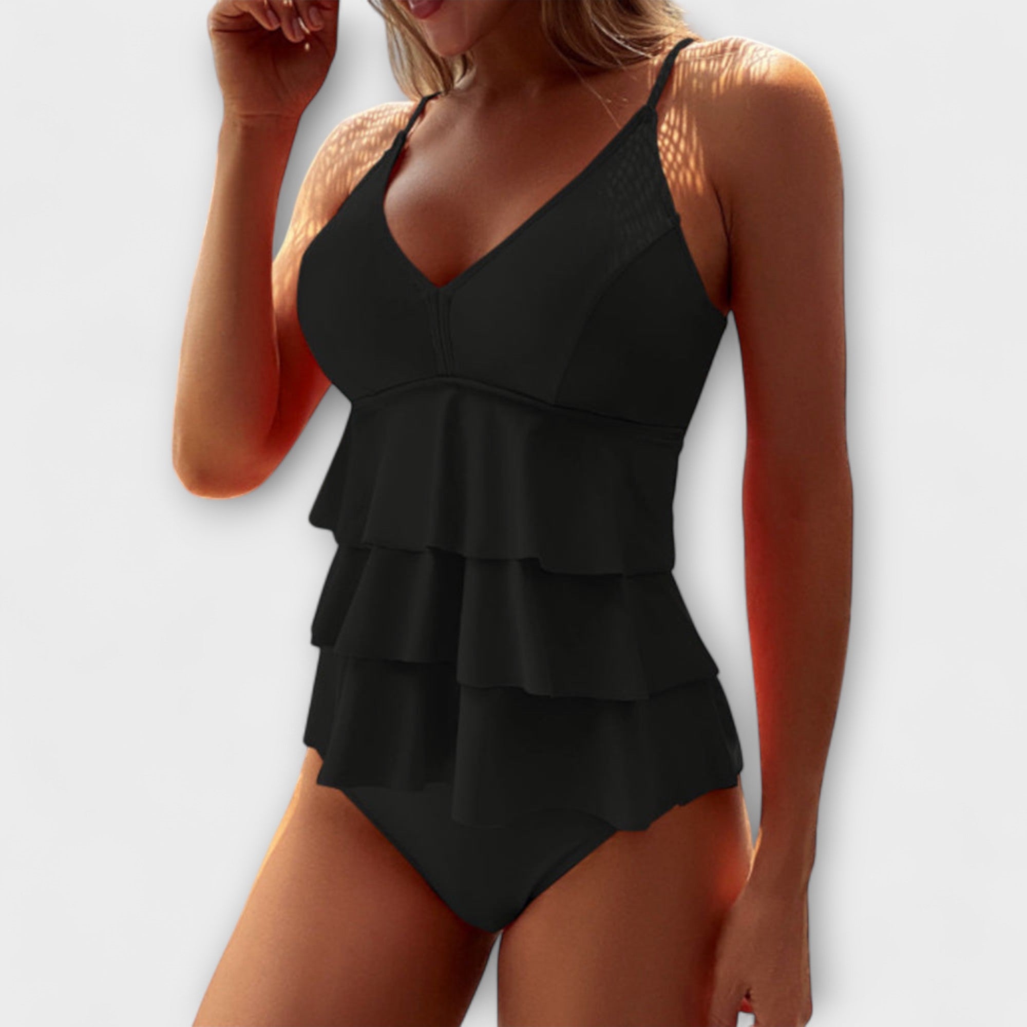 Hanna | Women's V-Neck Summer Tankini Swimsuit | Meave & Ivy