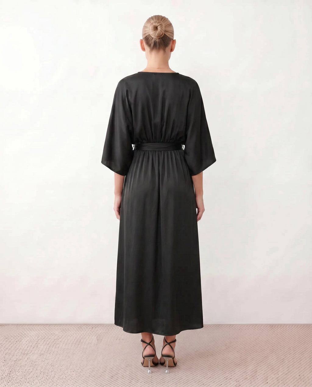 Open Back Tie-Back Wedding Guest Maxi Dress