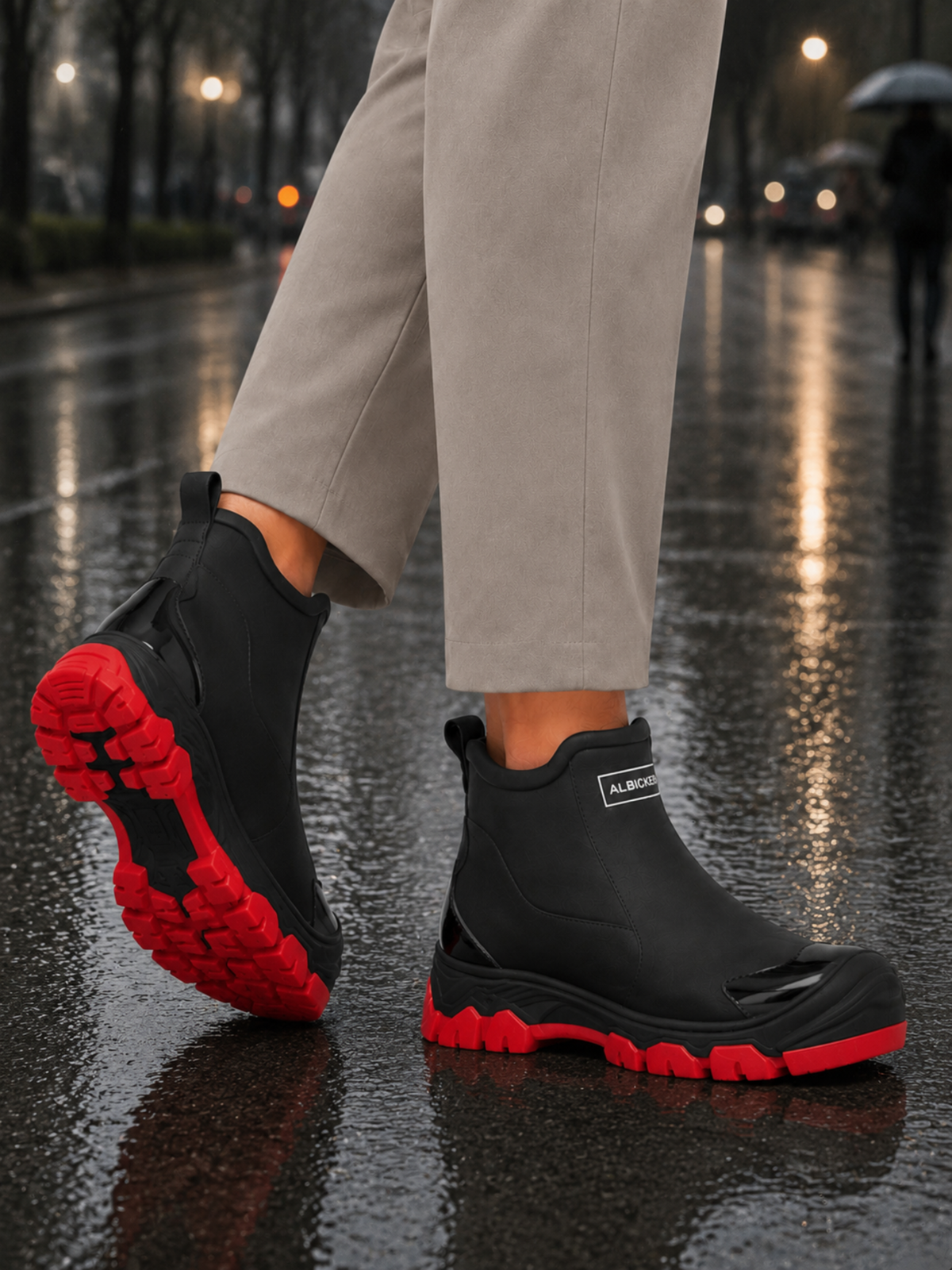 Waterproof Rain Ankle Boots with Non-Slip Sole