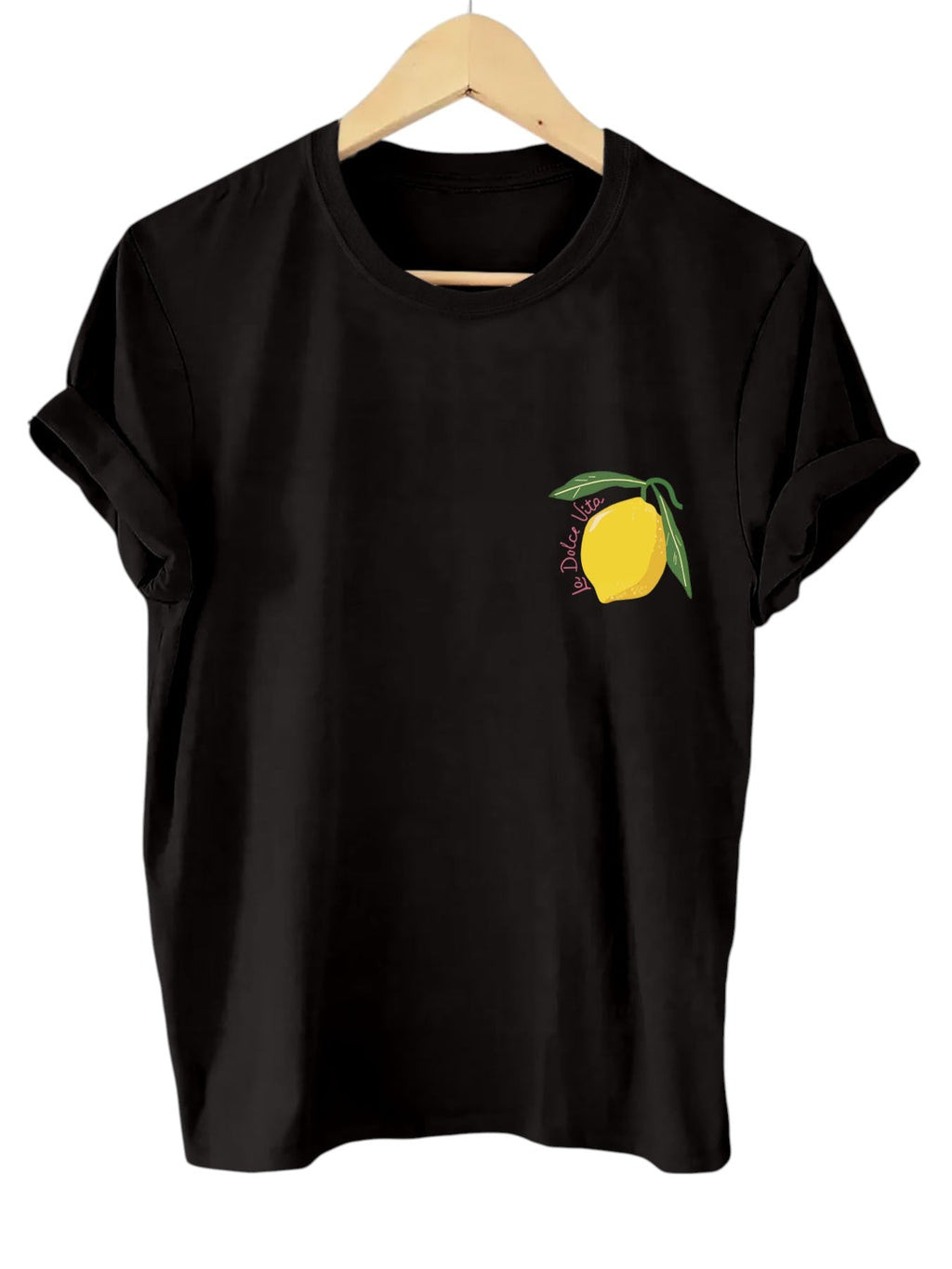 Lemon Print T-Shirt with Back Print – Women's Summer Tee with Italian Flair