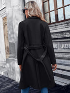 A-Line Padded Coat with Double Buttons