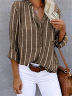 Striped Blouse – Lightweight Trendy Shirt in 4 Colours