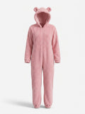 Women's Hooded Fleece Onesie – Cosy Zip-Up Winter Loungewear