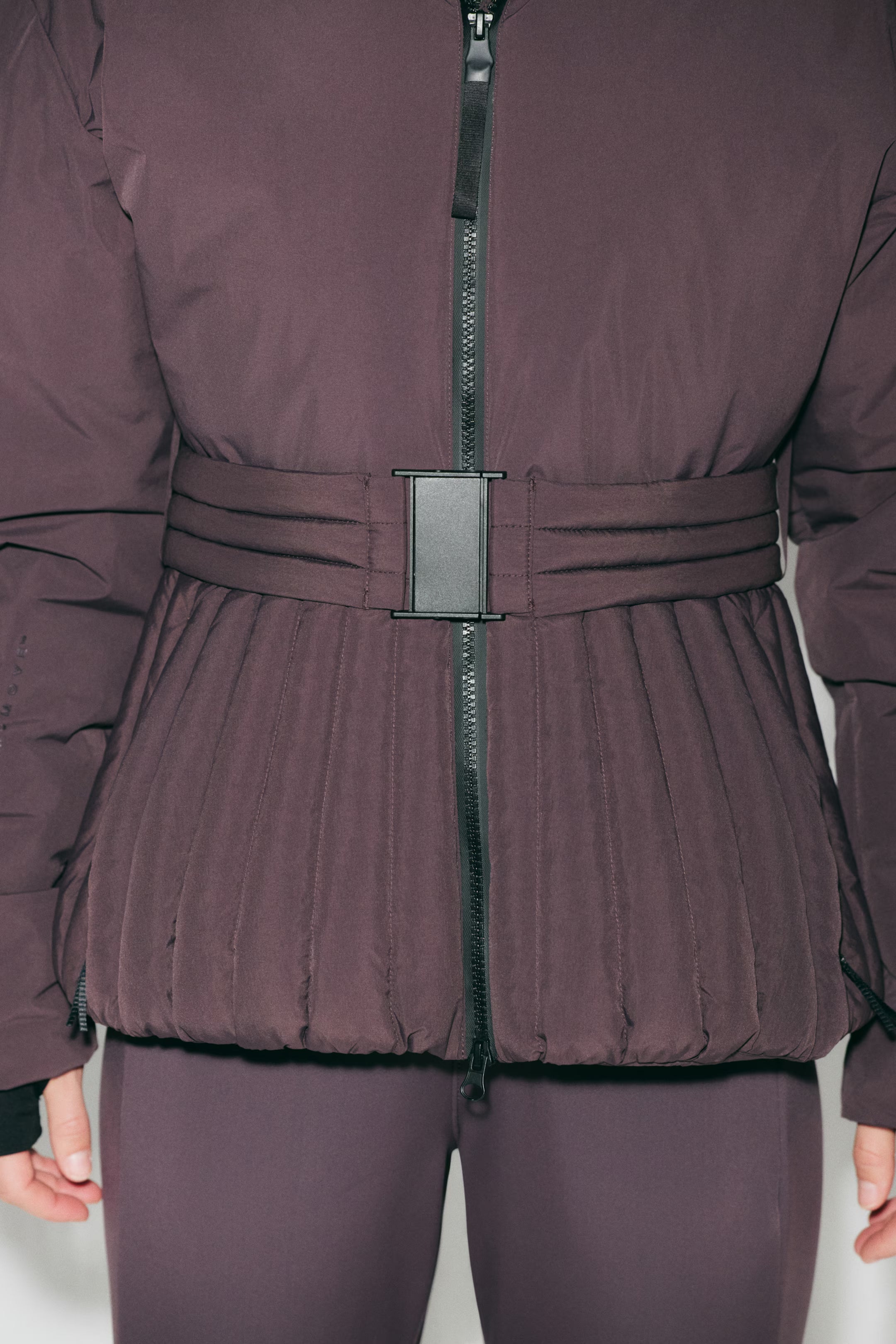 Women's Ski Jacket with Detachable Hood – Water-Repellent Fitted Snow Jacket