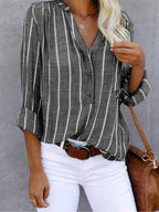 Striped Blouse – Lightweight Trendy Shirt in 4 Colours