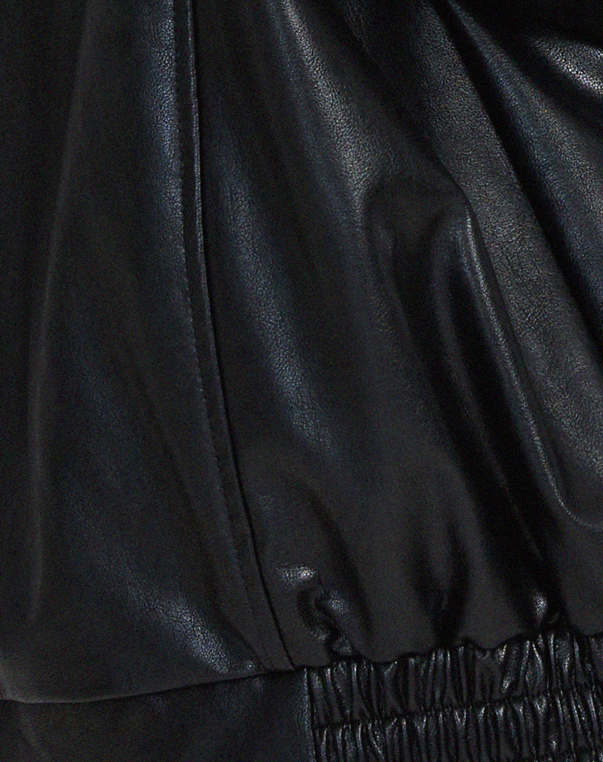 Oversized Leather Look Bomber Jacket – Smooth Luxe Finish