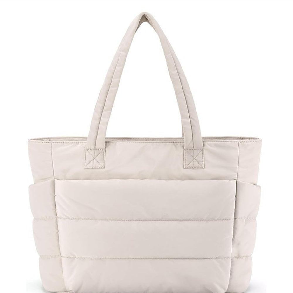 Quilted Tote Bag – Lightweight Padded Shoulder Bag