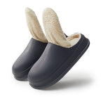 Women's Closed Toe Slippers with Plush Lining and Textured Outer