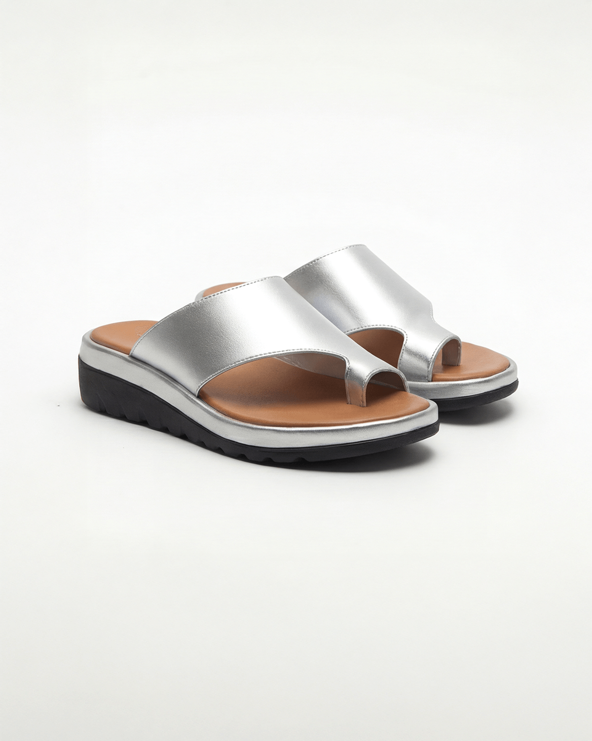 Women's Platform Slide Sandals with Toe Loop