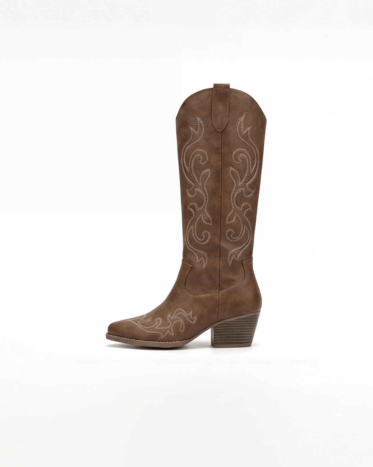 Women's Knee-High Heeled Western Boots