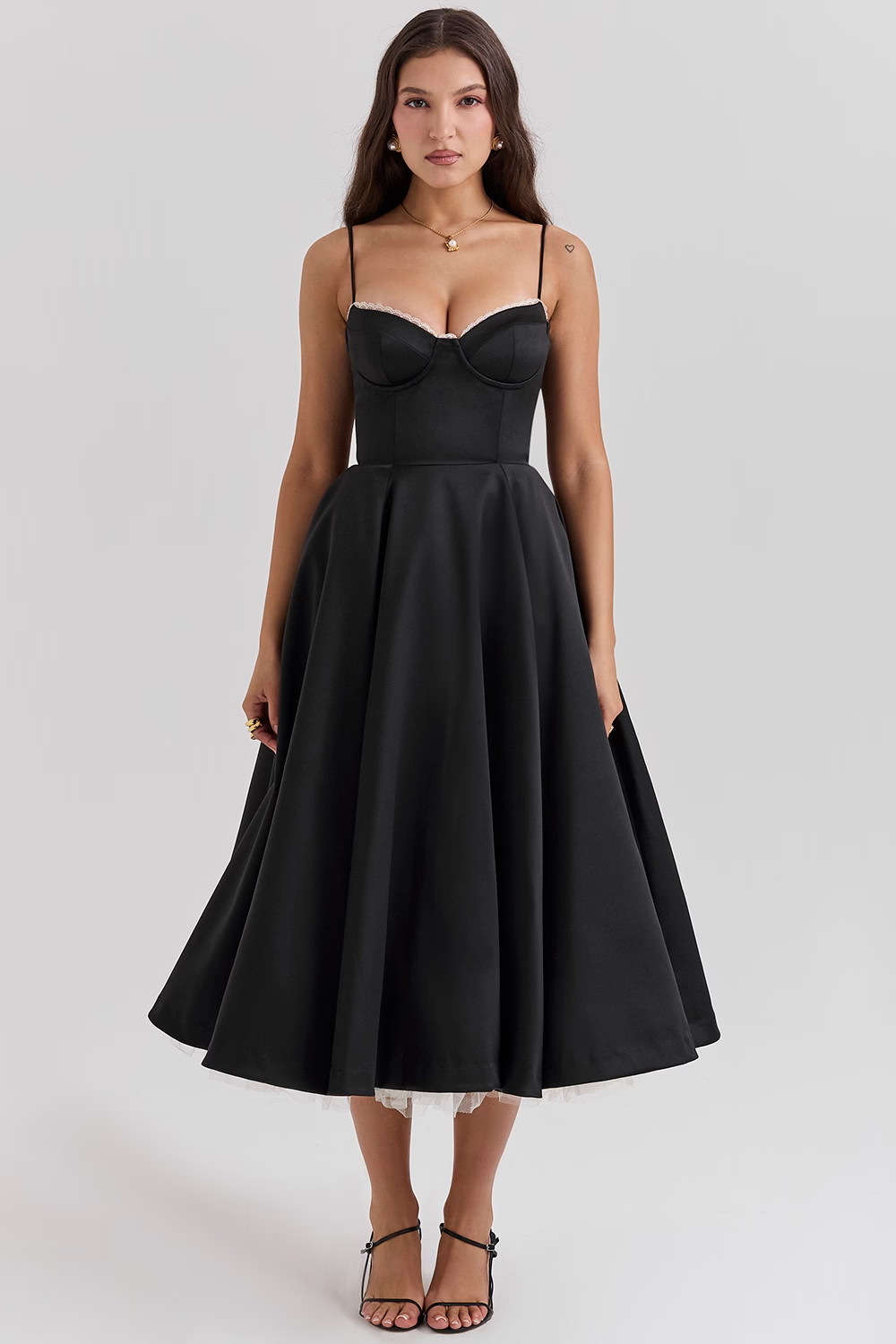 Corset Midi Dress – Elegant A-Line Occasion Dress | Meave & Ivy