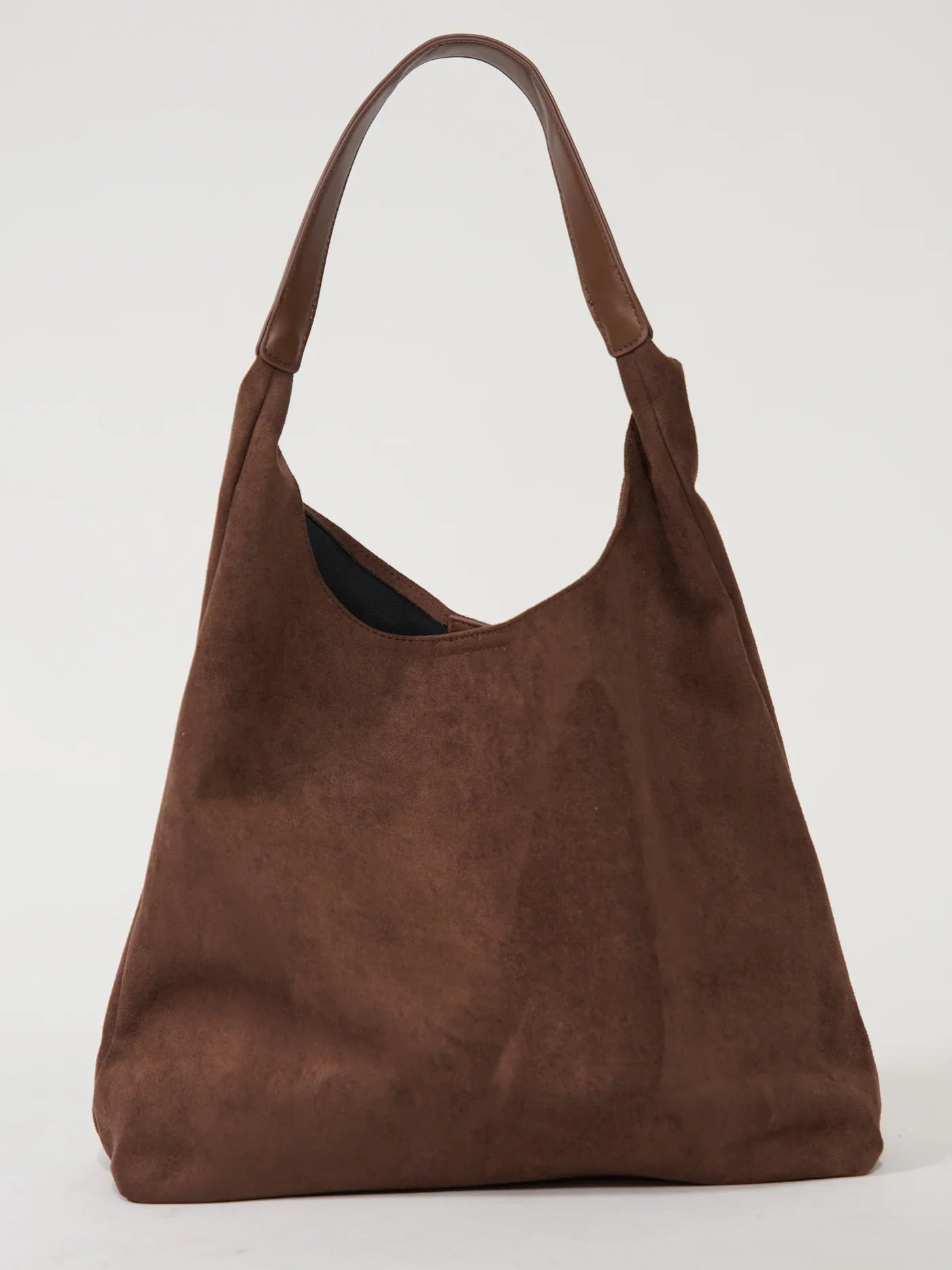 Suede Look Shoulder Bag with Matching Clutch – 2-in-1 Bag Set
