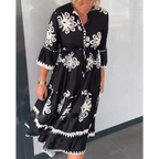Floral Print Elegant Fit Autumn Dress | Meave & Ivy