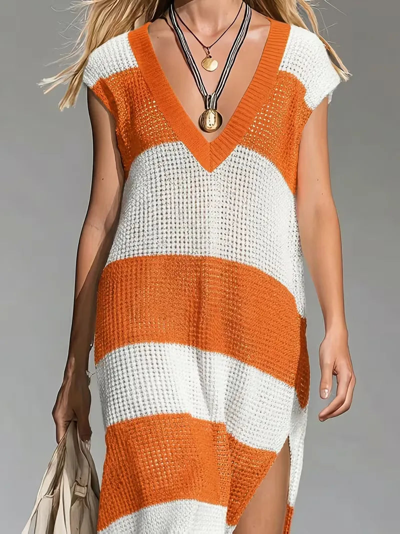 Women's Striped Jumper Dress – One Piece Winter Ease in 6 Colours
