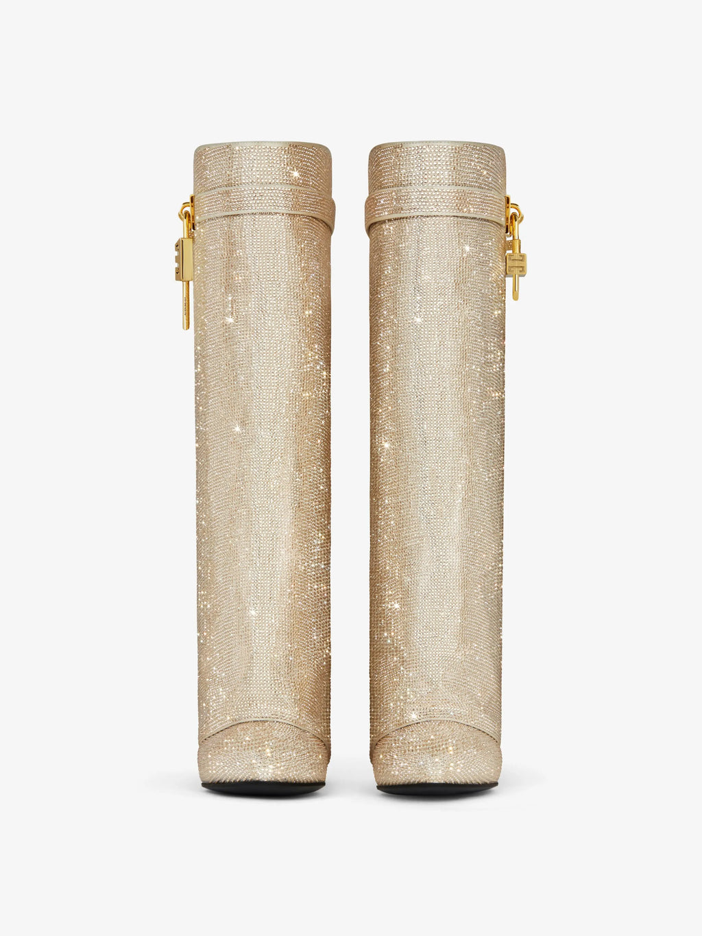 Glitter Statement Boots with Crystal Look – Sparkly Wedge Boots