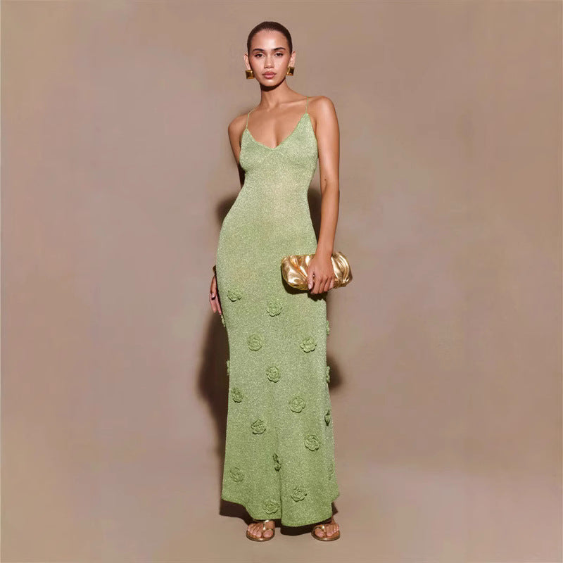 Crochet Floral Sequin Dress | Meave & Ivy
