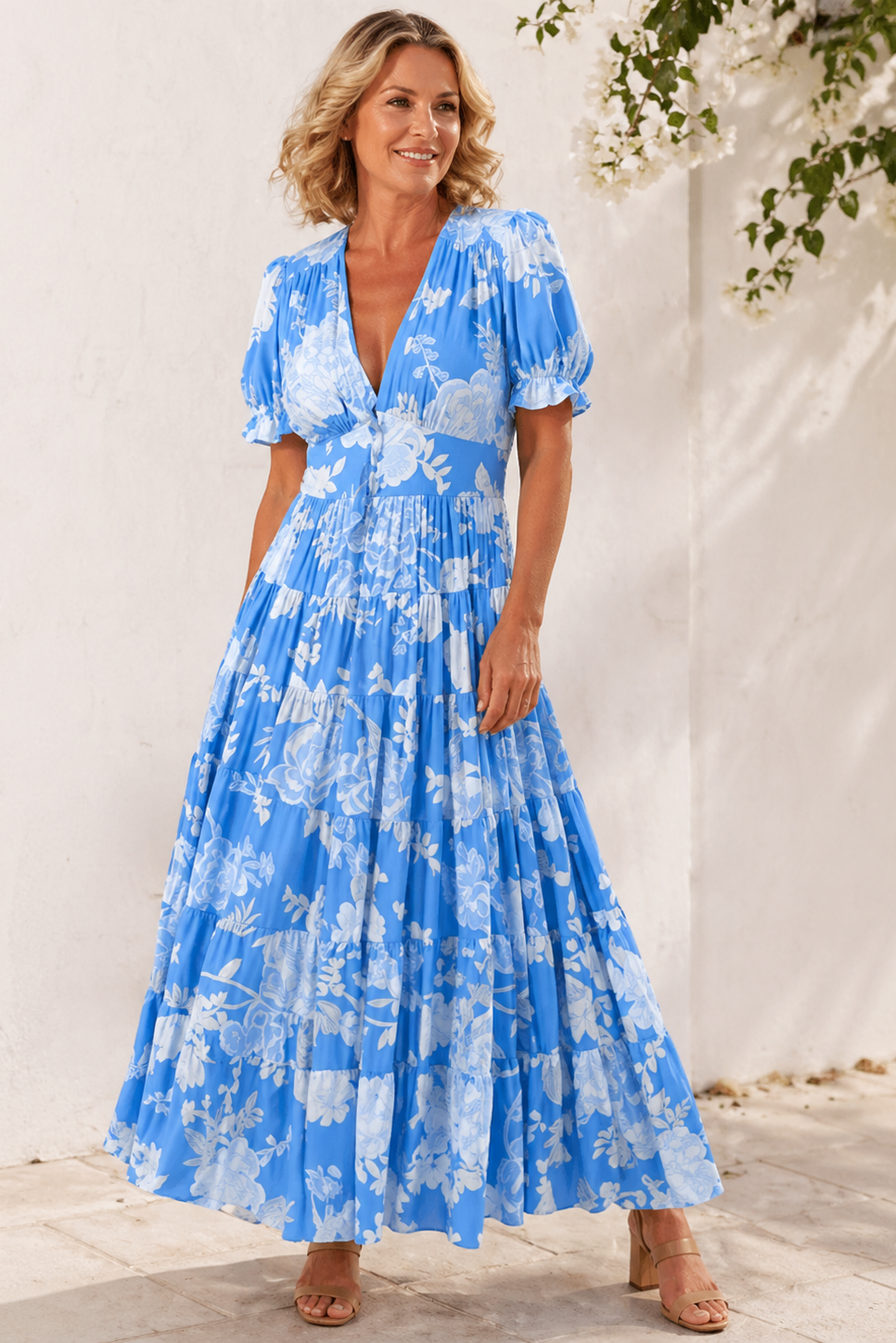 V-Neck Maxi Dress – Women's Summer Beach & Holiday Dress | Meave & Ivy