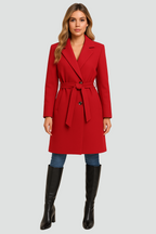 A-Line Padded Coat with Double Buttons