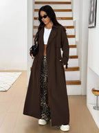 Women's Oversized Trench Coat with Belt