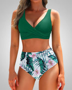 Wrap Top High-Waist Bikini Set – Summer Two-Piece Swimwear | Meave & Ivy