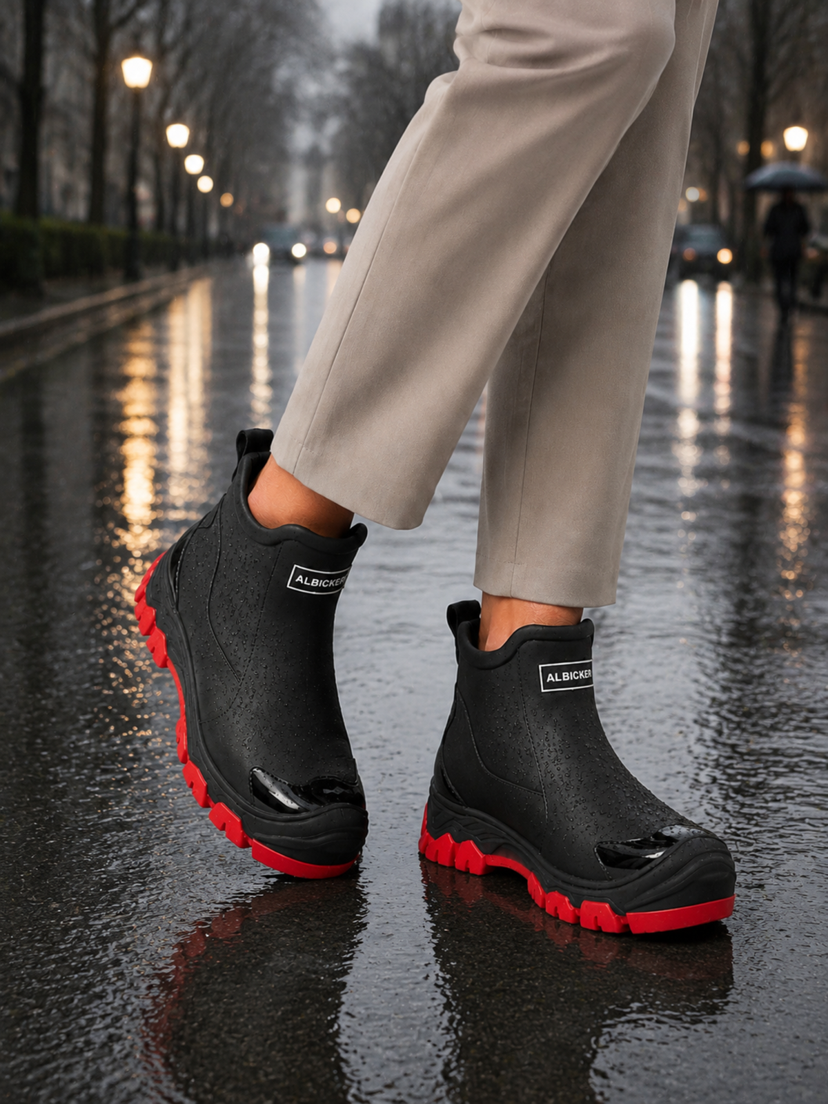 Waterproof Rain Ankle Boots with Non-Slip Sole