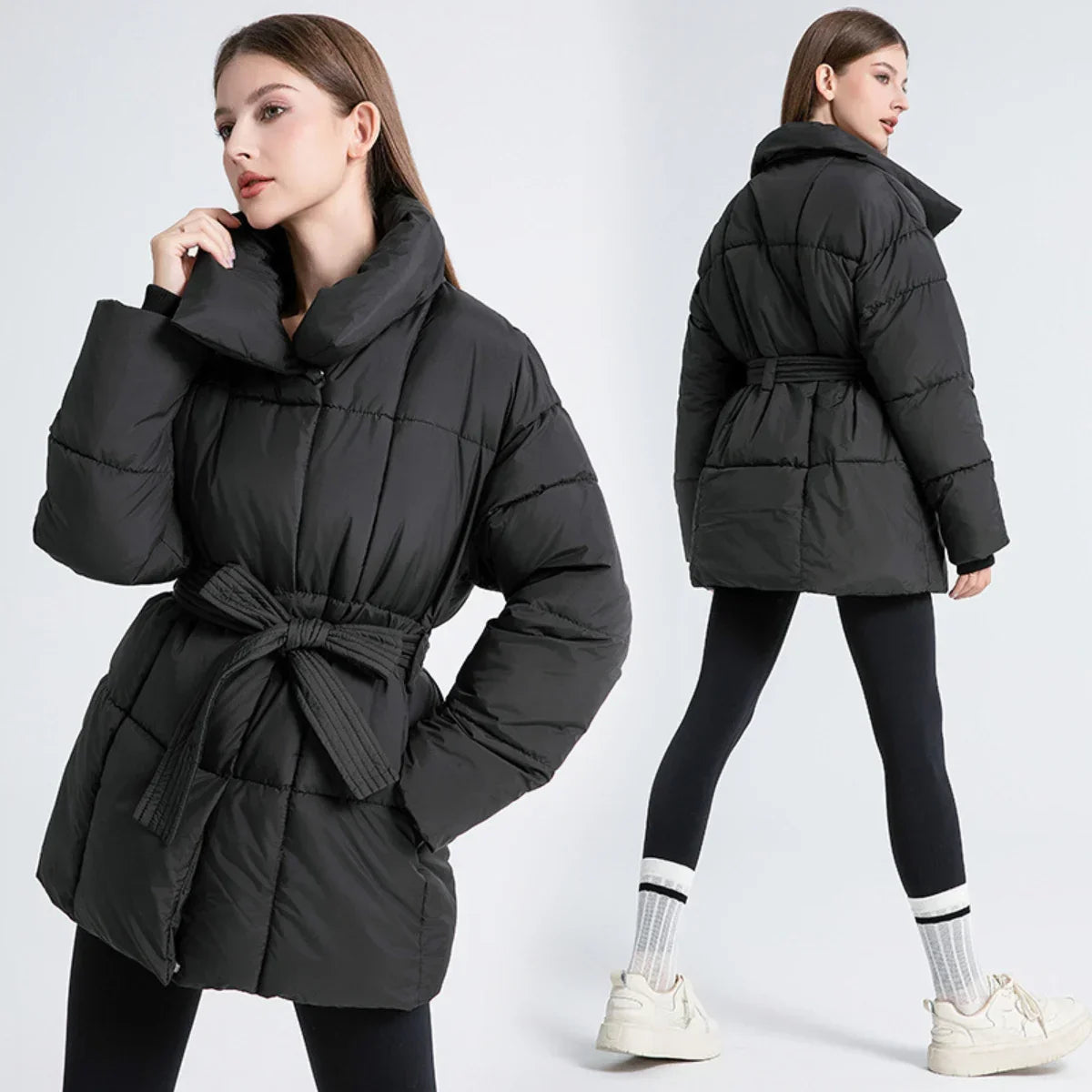 Women's Fitted Winter Coat – Warm Tailored Long Coat