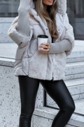 Women's Faux-Fur Hooded Puffer Jacket – Oversized Thermal Quilted Style