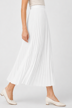 Accordion Pleated Midi Skirt – High Waist A-Line