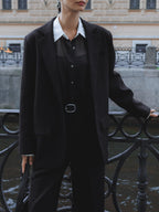 Black Single-Breasted Suit Blazer - Tailored Fit