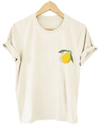 Lemon Print T-Shirt with Back Print – Women's Summer Tee with Italian Flair