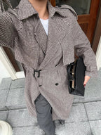 Women's Oversized Trench Coat with Belt