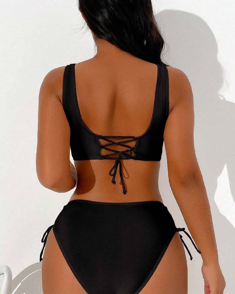Alexandra | Women's Summer V-Neck Bikini Swimsuit | Meave & Ivy