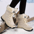 Women's Warm Winter Boots – Leather Look, Water-Repellent