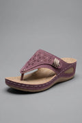 Wide Fit Wedge Toe Post Walking Sandals - Womens Comfort Sandals | Meave & Ivy
