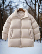 Thick Padded Puffer with High Collar – Oversized Fit