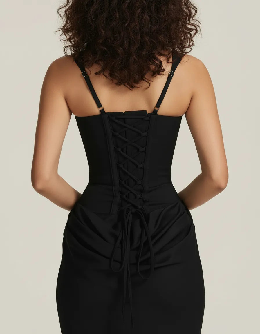 Sculpted Midi Dress – Refined Tailored Fit