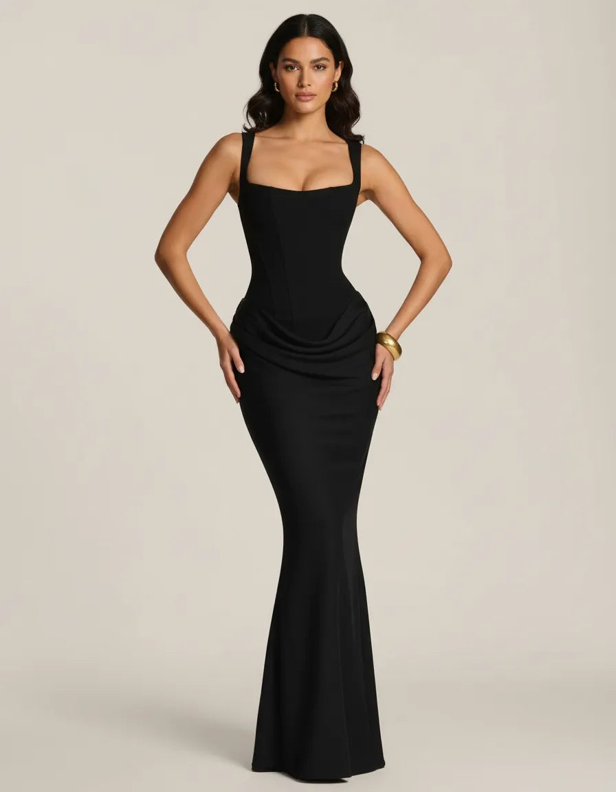 Sculpted Midi Dress – Refined Tailored Fit