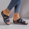 Embroidered Orthopedic Slide Sandals