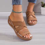 Embroidered Orthopedic Slide Sandals