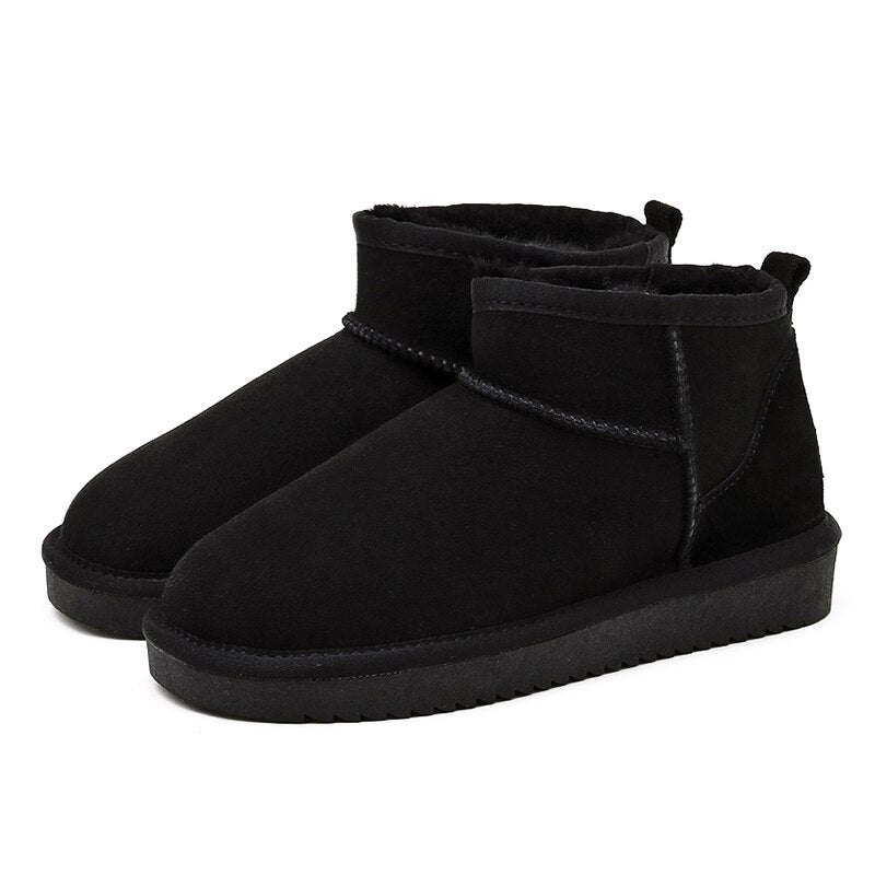 Faux Fur Lined Ankle Boots with Flexible Sole – Warm Winter Booties