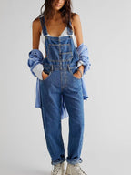 Denim Dungarees – Women's Relaxed Fit Casual Overalls