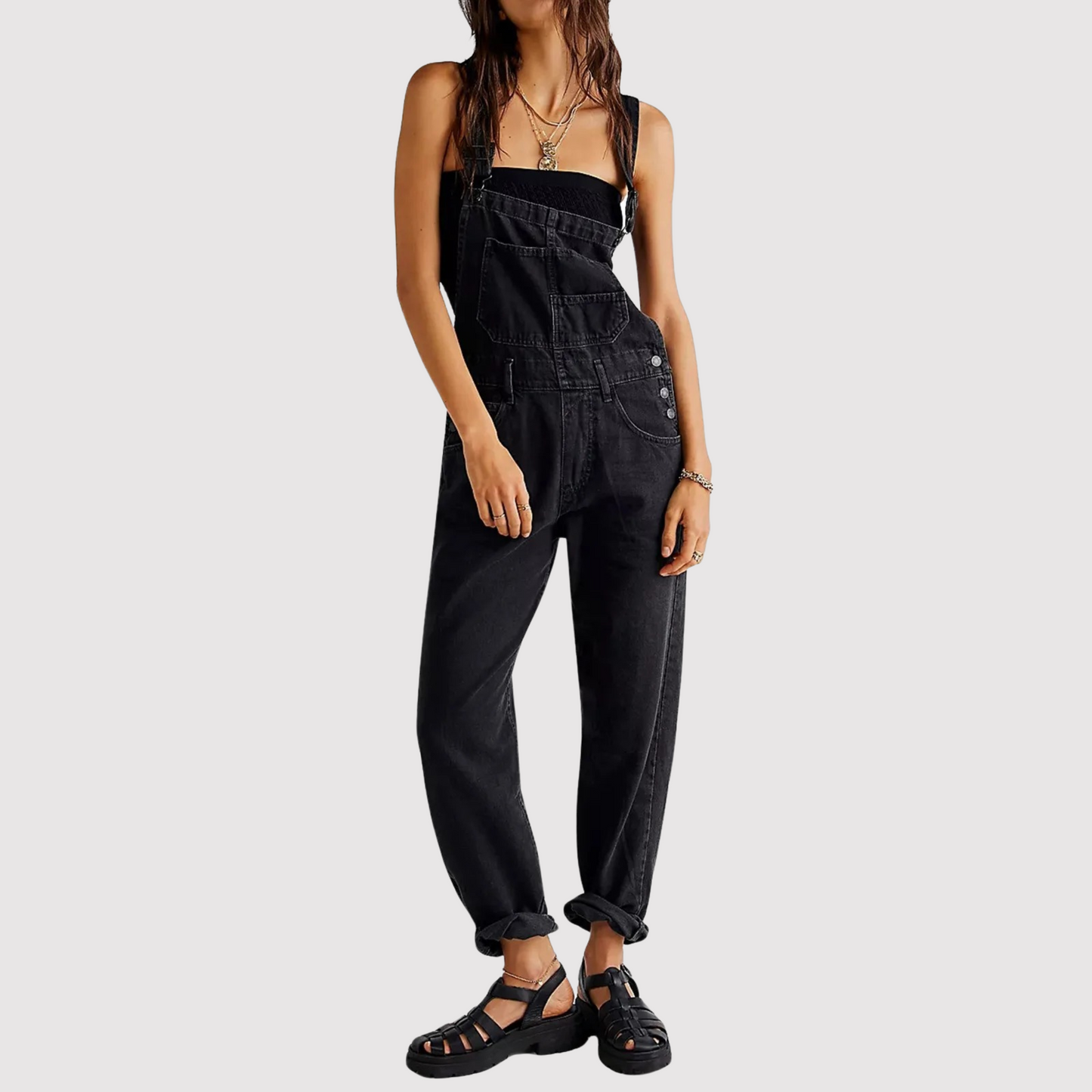 Denim Dungarees – Women's Relaxed Fit Casual Overalls
