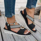 Gold Strappy Sandals – Luxury Metallic Evening Sandal | Meave & Ivy