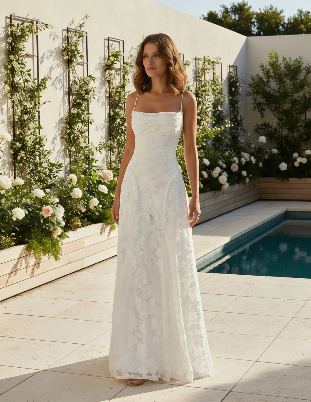 Floral Occasion Dress with Flowing Silhouette