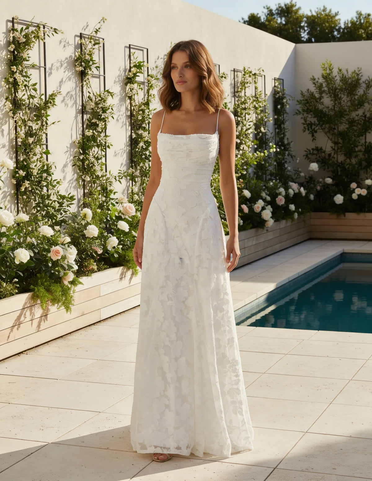 Floral Occasion Dress with Flowing Silhouette