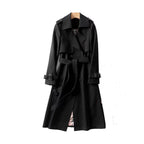 Long Trench Coat with Double Button Closure – 7 Colours