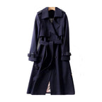 Long Trench Coat with Double Button Closure – 7 Colours